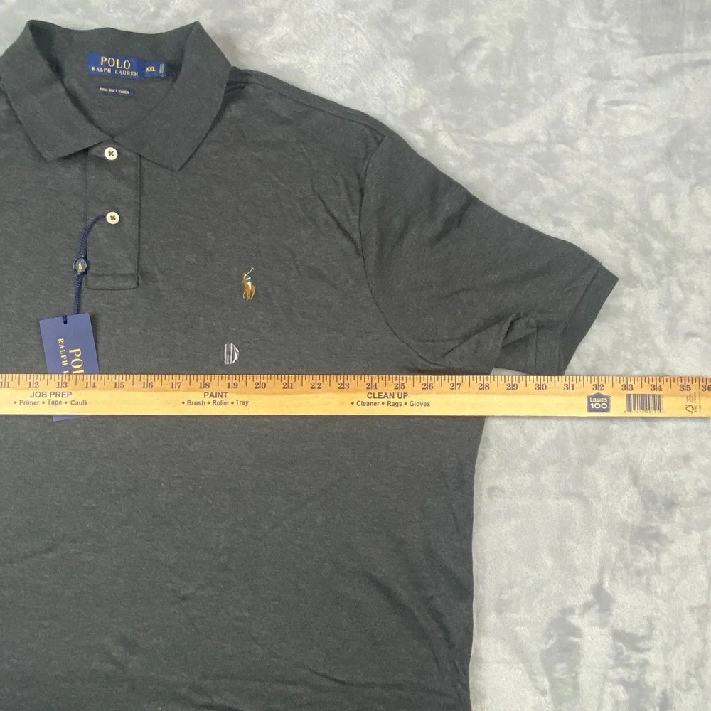 Polo Ralph Lauren Mens Pima Soft Touch Polo Shirt Avery Grey XXL NEW NWT